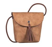 DENIM TOM TAILOR bags Ida Glitter Damen Umhängetasche Umschlagtasche Klein Braun