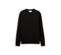 Denim Tom Tailor - Basic Strickpullover aus Baumwolle Black - Gr. - XXL