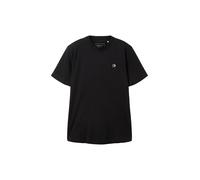 Denim Tom Tailor - Basic T-Shirt mit Logo-Print black - Gr. - L