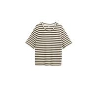 Tom Tailor Denim - Boxy Fit Sweatshirt mit Streifenmuster olive white stripe - Gr. - L