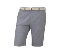 Denim Tom Tailor - Chino Shorts mit Gürtel medium grey yarn dye stripe - Gr. - XS