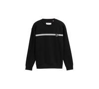 Tom Tailor Denim Regular Fit Sweatshirt aus Baumwoll-Mix in BLACK, Größe M