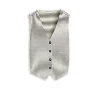 Denim Tom Tailor - Fitted Jacquard Blazer-Weste white black knit stripe - Gr. - XS