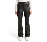 Denim Tom Tailor - Flared Hose in Lederoptik deep black - Gr. - L