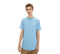 Denim Tom Tailor - Gestreiftes Long T-Shirt rainy sky blue mini stripe - Gr. - M