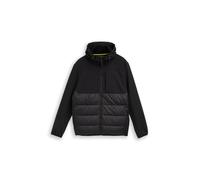 Denim Tom Tailor - Hybrid Steppjacke mit Kapuze black - Gr. - M