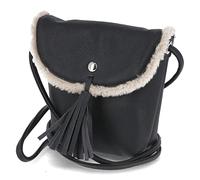 Denim TOM TAILOR - Ida Teddy, Damen, Umhängetasche, S, Schwarz, 17x6,5x16,5 cm