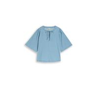 Tom Tailor Denim Relaxed Fit Bluse mit Schleifen-Detail in Hellblau, Größe L