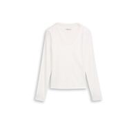 Denim Tom Tailor - Langarmshirt mit Spitze off white - Gr. - S