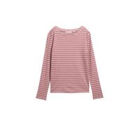 Denim Tom Tailor - Langarmshirt mit Streifenmuster tonal dusty rose stripe - Gr. - XL