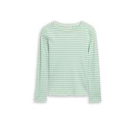 Denim Tom Tailor - Langarmshirt mit Streifenmuster tonal matcha green stripe - Gr. - M
