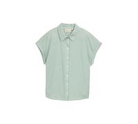 TOM TAILOR DENIM - Loose Fit Bluse mit Streifenmuster white green vertical stripe XL