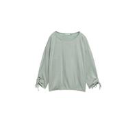 TOM TAILOR Denim Damen Loose Fit Longsleeve mit Streifen & Raffarm