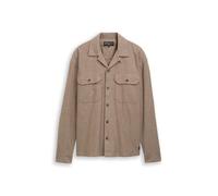 Denim Tom Tailor - Loose Fit Oxford Hemd brown grindle structure - Gr. - L