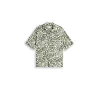 Denim Tom Tailor - Loose Fit Resort Kurzarmhemd mit Muster green abstract leaf print - Gr. - L