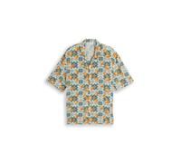 Denim Tom Tailor - Loose Fit Resort Kurzarmhemd mit Rückenprint colorful fruit print - Gr. - L