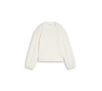 Denim Tom Tailor - Loose Fit Scuba Langarmshirt off white - Gr. - M