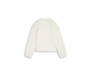 Denim Tom Tailor - Loose Fit Scuba Langarmshirt off white - Gr. - XL