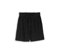 Denim Tom Tailor - Loose Fit Shorts mit Leinenanteil black beige vertical stripe - Gr. - S