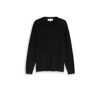 Denim Tom Tailor - Loose Fit Strickpullover aus Baumwolle Black - Gr. - S