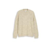 Denim Tom Tailor - Loose Fit Strickpullover mit Strukturmix light vanilla neps - Gr. - XXL