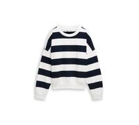 Denim Tom Tailor - Loose Fit Sweatshirt navy white block stripe - Gr. - XL