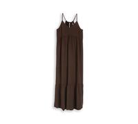 Denim Tom Tailor - Maxi-Kleid mit Volants cool dark brown - Gr. - XL