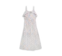 Denim Tom Tailor - Midi-Kleid mit Leinenanteil white blue coral paisley print - Gr. - L
