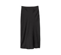 Denim Tom Tailor - Midi-Rock in Satin-Optik deep black - Gr. - L