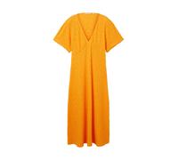 Denim Tom Tailor - Midikleid mit Struktur bright mango orange - Gr. - M