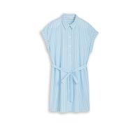 Denim Tom Tailor - Mini-Blusenkleid mit Streifenmuster blue white stripe - Gr. - M