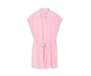Denim Tom Tailor - Mini-Blusenkleid mit Streifenmuster blush pink stripe - Gr. - M