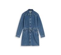 Denim Tom Tailor - Mini-Jeanskleid in Blusenoptik clean mid stone blue denim - Gr. - XS