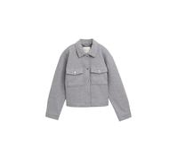 Denim Tom Tailor - Overshirt in Woll-Optik cement grey mélange - Gr. - L