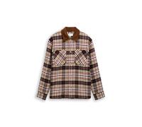 Tom Tailor Denim Overshirt Herren mit Karomuster Braun Rot Schwarz Größe M