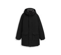 Parka TOM TAILOR DENIM, Herren, Gr. XL, schwarz, Web, Obermaterial: 100% Polyester. Futter: 100% Polyester, unifarben, modisch, regular fit taillenbedeckt, ohne Ausschnitt, Langarm elastischer Bund, J