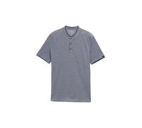TOM TAILOR DENIM - Piqué Poloshirt mit Stehkragen dark blue two tone M