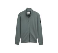 Denim Tom Tailor - Piqué Sweatjacke mit Stehkragen washed jasper green - Gr. - S