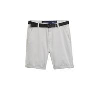 Tom Tailor Denim Regular Fit Chinoshorts mit Gürtel in Hellgrau Melange, Größe S