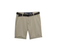 Tom Tailor Denim Regular Fit Chinoshorts mit Gürtel in Oliv, Größe L