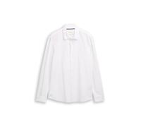 Denim Tom Tailor - Regular Fit Hemd mit Logo-Stickerei white - Gr. - XXL