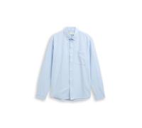 Denim Tom Tailor - Relaxed Fit Hemd aus Baumwolle light blue small stripe - Gr. - M