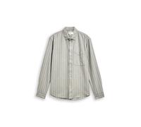 Denim Tom Tailor - Relaxed Fit Hemd aus Baumwolle olive big stripe - Gr. - L