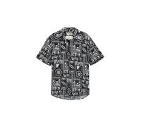 Denim Tom Tailor - Relaxed Fit Hemd im Hawaii-Look black white hawai print - Gr. - M