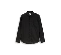 Denim Tom Tailor - Relaxed Fit Hemd mit Leinenanteil black - Gr. - M