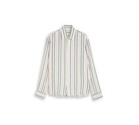 Langarmshirt TOM TAILOR DENIM, Jungen, Gr. XXL, weiß multicolor stripe, Single Jersey, Obermaterial: 58% Baumwolle, 42% Viskose, gestreift, relaxed fit normal, ohne Ausschnitt, Shirts Langarmshirt, mi