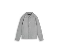 Denim Tom Tailor - Relaxed Fit Jacke mit Druckknöpfen medium silver grey melange - Gr. - M