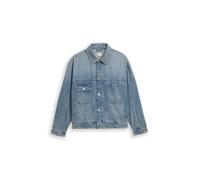 Jeansjacke TOM TAILOR DENIM, Herren, Gr. L, tinted blau denim, Denim/Jeans, Obermaterial: 100% Baumwolle, unifarben, regular fit normal, Manschette, Jacken Jeansjacke, mit Taschen (21978904-L) tinted 