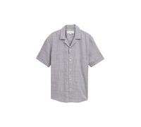 TOM TAILOR DENIM - Relaxed Fit Kurzarmhemd aus Baumwolle pavement grey white structure L