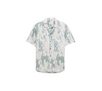 Denim Tom Tailor - Relaxed Fit Kurzarmhemd im Hawaii-Look white abstract flowery print - Gr. - L